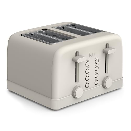 bella 4 Slice Toaster, 6 Setting Shade Control w Reheat, Cancel, ...