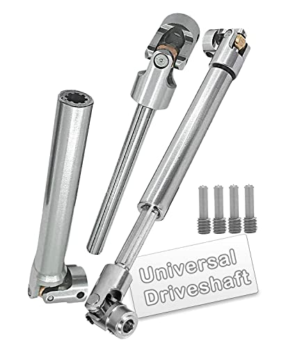 2PCS RC Crawler Drive Shaft for 1/10 Axial SCX10 TRX6 Wraith Redcat Capra GEN8 D90 TF2 RC4WD,ARRCat Stainless Steel Universal Driveshaft RC Upgrades Part Hop Ups,(138-215 MM)