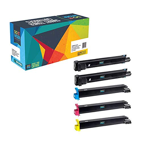 Compatible Doitwiser , 5 Pack cartucho de tóner para Konica Minolta Bizhub C250 C252 C250P TN210 TN210K TN210C TN210M TN210Y 8938-509 8938-512 8938-511 8938-510 - (negro para 20,000 páginas color opep 12,000 páginas-)