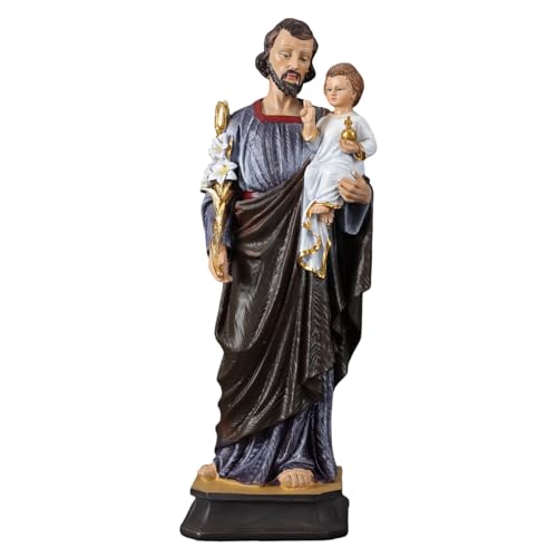 Estatua San José con Niño Jesús 12 Pulgadas