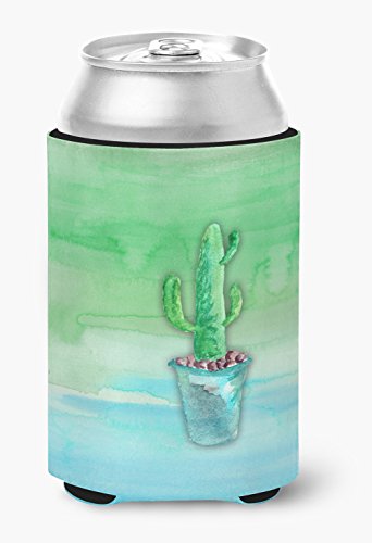 Caroline's Treasures BB7362CC Cactus Teal and Green Watercolor Can or Bottle Hugger, Can