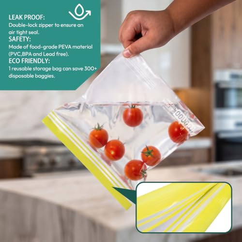 roonoo 24 Pack Reusable Food Bags