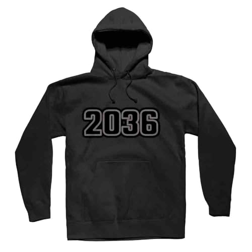 Sweat 2036 Year unisexe noir confectionné en molleton premium