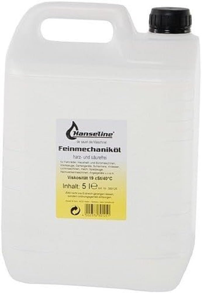 Hanseline Feinmechaniköl Schwarz/Silber 5 Liter