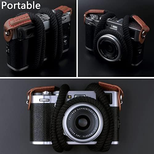 VKO Soft Camera Neck Strap, Shoulder Strap Compatible with Sony A6100 A6600 A6000 A6300 A6500 A6400 RXIR II RX10 IV X100F X-T30 X-T3 X-T4 X-T20 X-T2 X100T Camera Black