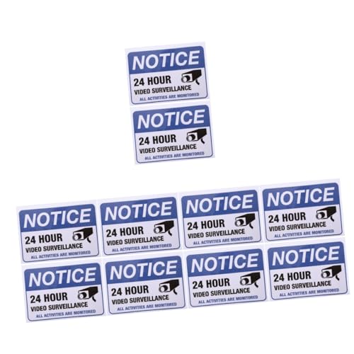 Stickers de sécurité vidéo Healvian contre le vandalisme autocollants avertissement