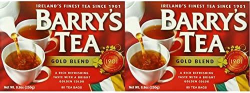 Barry's Tea Bags, Gold Blend, 80 Count (COMINHKG041738) (Pack of 2)