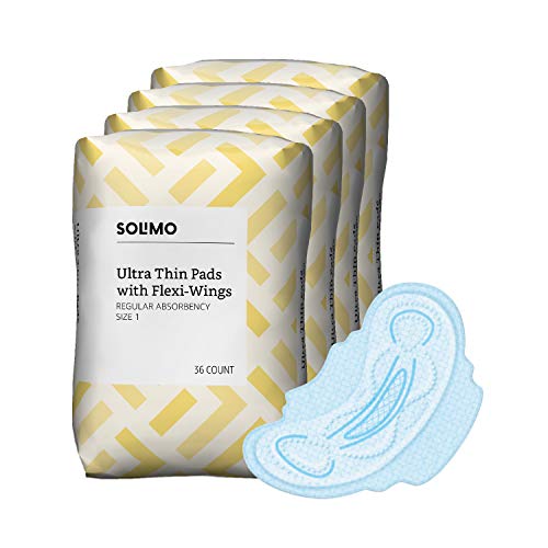 Amazon Brand - Solimo Ultra Thin Pads with Flexi-Wings for Periods, Regular Absorbency