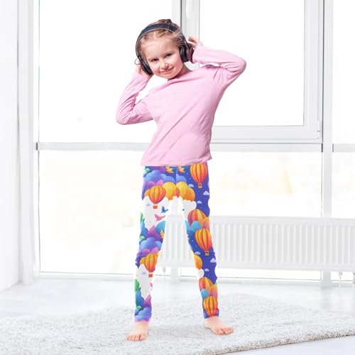 Hot Air Balloon Colorful Girls Leggings Athletic Pants Tights Stretch Bottom4