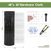 Tongmo 1" Mesh Hardware Cloth - 48"x100' Black Vinyl Coated Wire Roll | Chicken Fence For Coops & Gardens