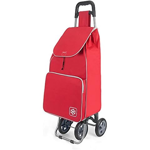 Metaltex Red Shopping Trolley with Insulated Bag Cover