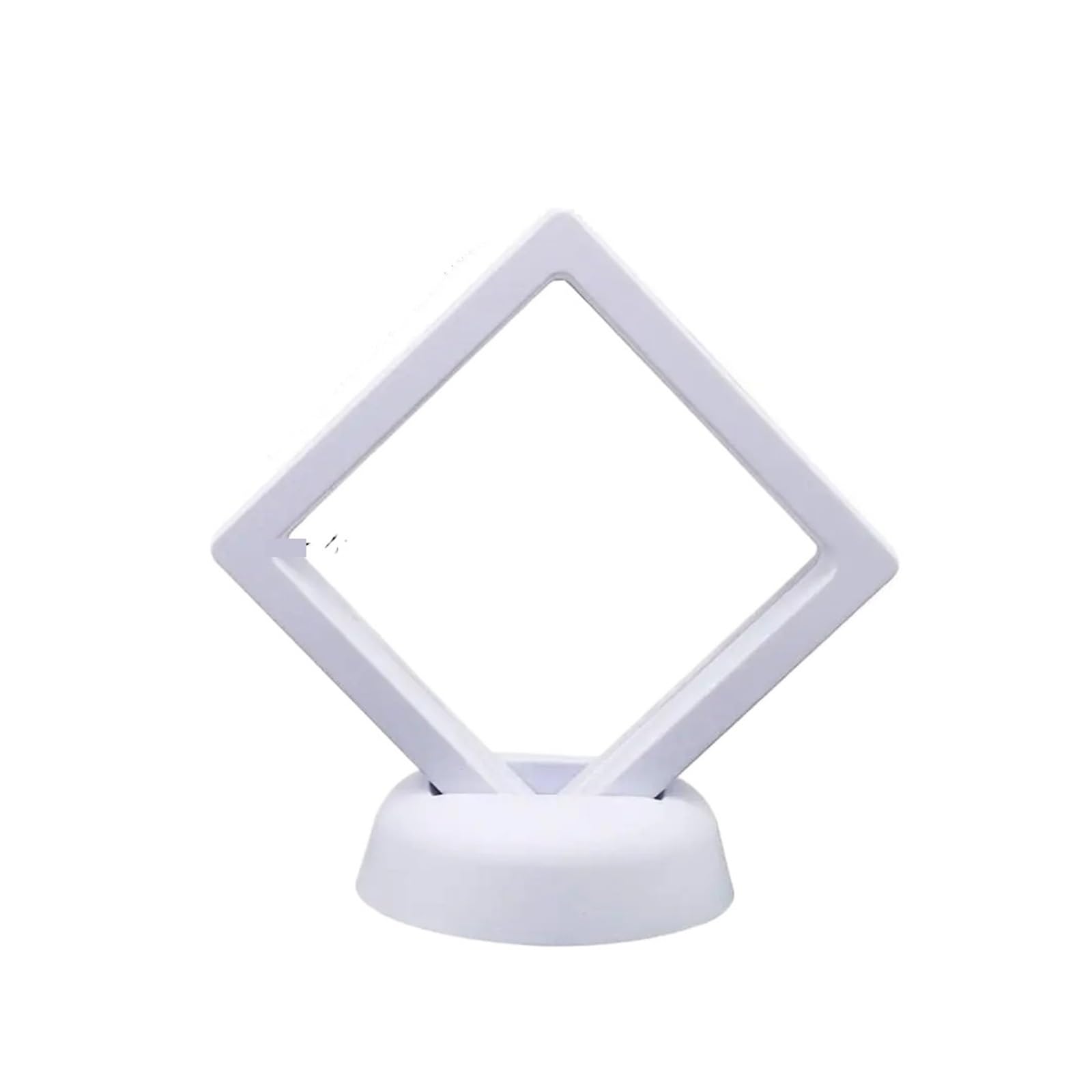 ZGCrumphant Display Floating Frame 10Pcs 3D Coin Jewelry Storage Box Display Case Stand for Necklace Watch Earring Gem Ring Medallion Medal Holder Container for Coins Jewelry(11x11x2cm (White))