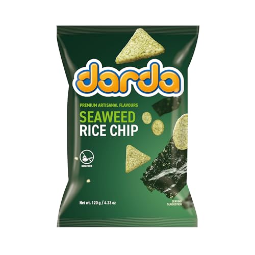 Darda Seaweed Rice Chips- Air-Popped Crispy Rice Chip Snacks with...