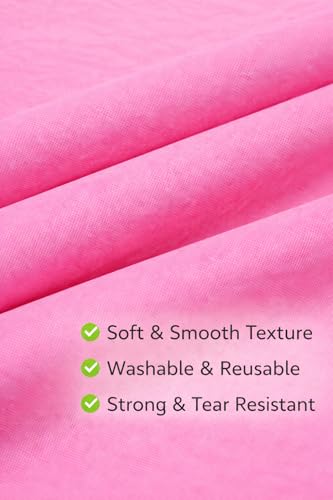 Image of Non-Woven Fabric 90 GSM | 63 Inch (160 cm) Width | 5 Meter Length | Multipurpose Fabric for Bag Making, Lining, Craft & Home Utility | Durable, Easy to Clean & Reusable | Pink