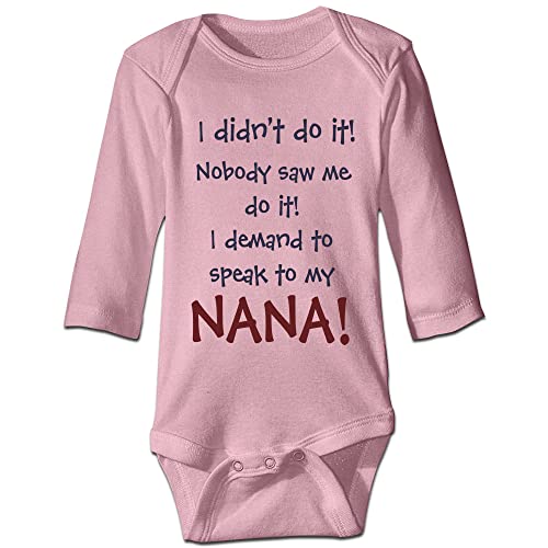 DOQOSESHY I Demand to Speak to My Nana Unisex Baby Bodysuit Newborn Outfit Short Sleeve/Sleeveless/Long Sleeve