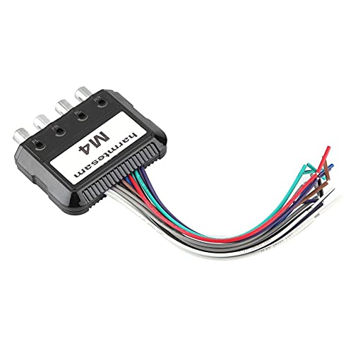 Jl Audio High Low Converter, Duokon Car Stereo Subwoofer 4 Channel High To Low Audio Converter With Power Amplifier Control Wire Plastic Black #TOP3