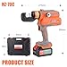 HZLZRZ Electric Hydraulic Crimping Tool, 12 Ton Battery Lug Crimping Tool with Smart Chip Protection, Wire Crimper, Battery Cable Crimper Tool with 9 Dies for Cu Terminals (12AWG-2/0AWG)