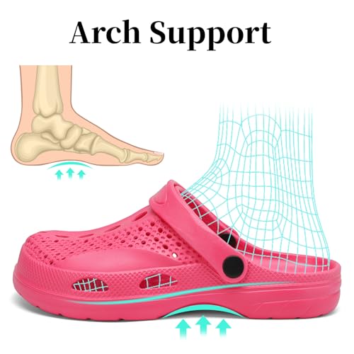Image of SOSOWHLTE Men's Women's Arch Support Clogs,Unisex Garden Shoes Comfortable Slip-on Outdoor Sandals Slippers for Beach Casual