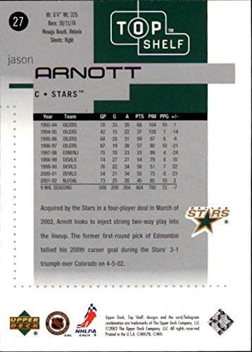 Miniatura 2 de 2002-03 UD Top Shelf #27 Jason Arnott NHL Hockey Trading Card