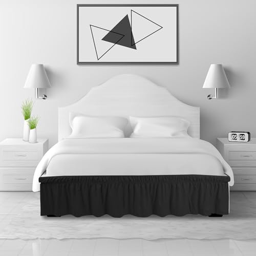 Falda de Cama Ajustable Elástico 200x200 Desmontable y Resistente 5