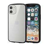 エレコム iPhone 12 mini ケース Qi充電対応 ハイブリッド 耐衝撃 TOUGHSLIM LITE フレームカラー ブラック PM-A20ATSLFCBK