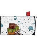 Magnetic Mailbox Covers, Ink Colour Martin Shoes Mailbox Printed Mailbox Wrap Post Letter Box Cover Mailbox Post Cover for Garden Yard Decor Standard Size(21x18 Inch)
