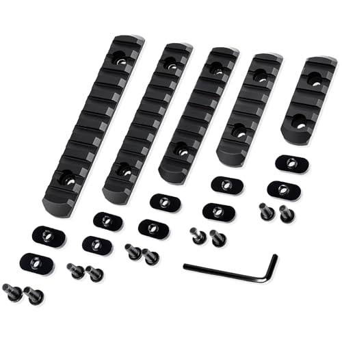 YAOYYG Rails Picatinny, Five - Section Rail Handguard 5/7 / 9/11 / 13 Fente, Five - Section Rail Toy Accessoires Modèle Décoratif, avec Vis Clé Rainures