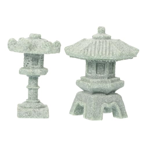 Pavillon de jardin miniature en pierre sculptée pour aménagement extérieur