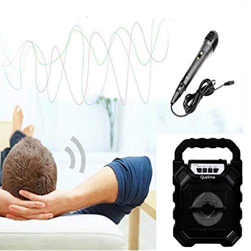 Baoblaze Alto-falante Bluetooth Sem Fio Ao Ar Livre Com Caixa De Som HIFI De Subwoofer De Microfone