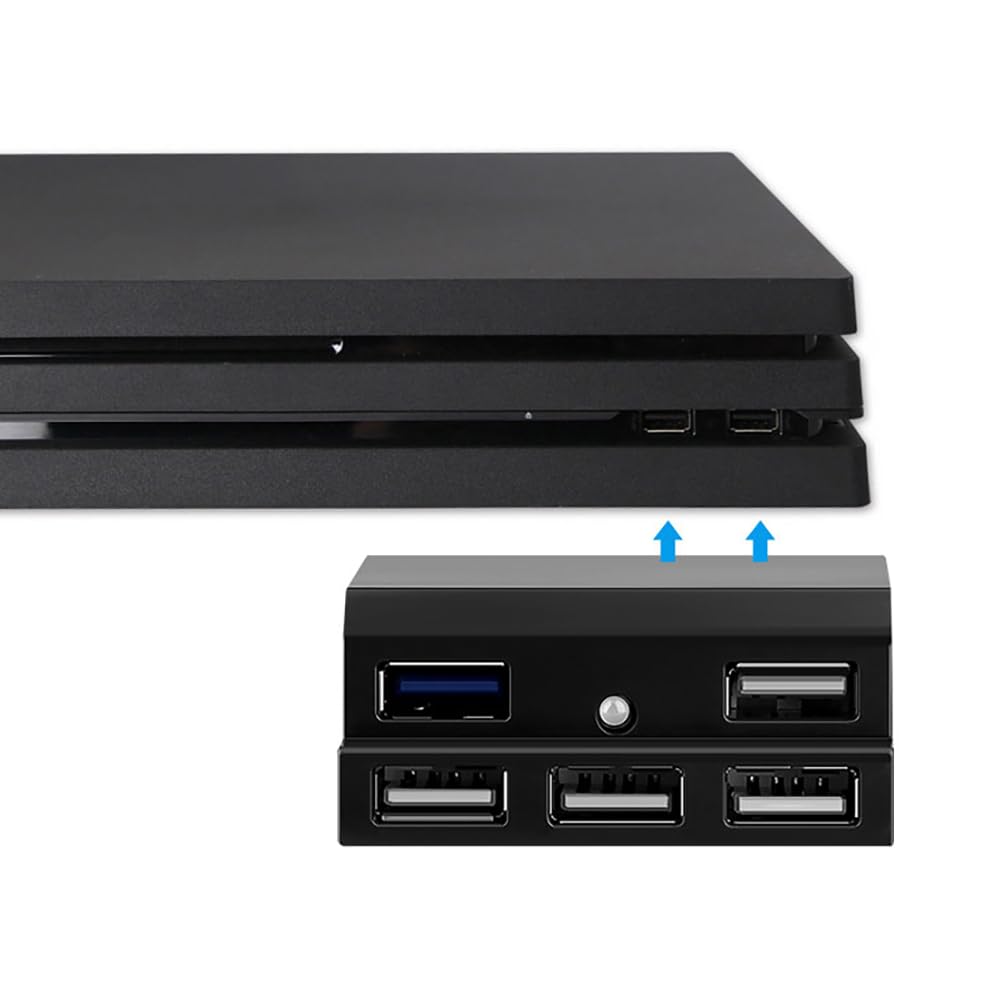 OSTENT Adaptador USB 2.0 3.0 Hub Host Port Extend para la Consola Sony PlayStation 4 PS4 Pro