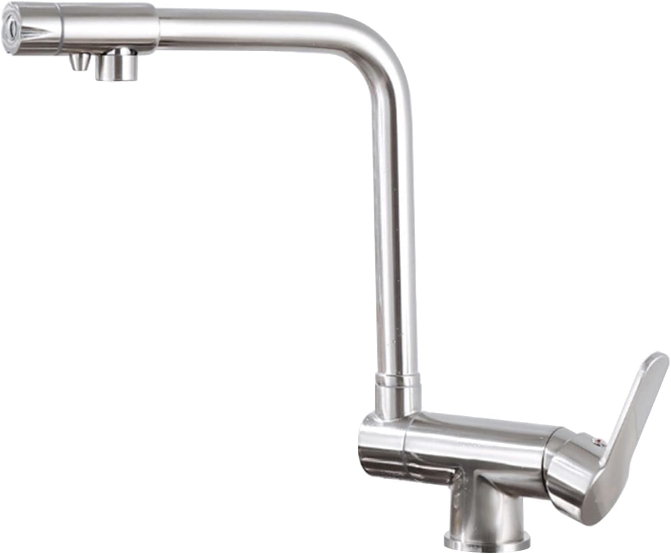 Robinet de Cuisine 3 Voies Noir Pliable Gebürstetes-b pour Filtre Eau