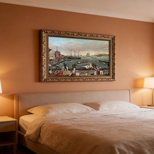 Poster Dockside Martha Cahoon toile murale sans perçage complexe 50x76