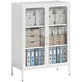 meuble bureau verre acier - DIMENSIONS ET MONTAGE : Dimensions totales : 80l x 40P x 110H cm ; espace intérieur : 79,5l x 35P x 90H cm. Montage nécessaire.