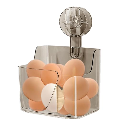 Caja de almacenamiento de pared Organizador de almacenamiento de adhesivo, estante de cocina con taza de succión | Estante de puerta, bote de basura, caja organizadora montada en la pared, estantes de