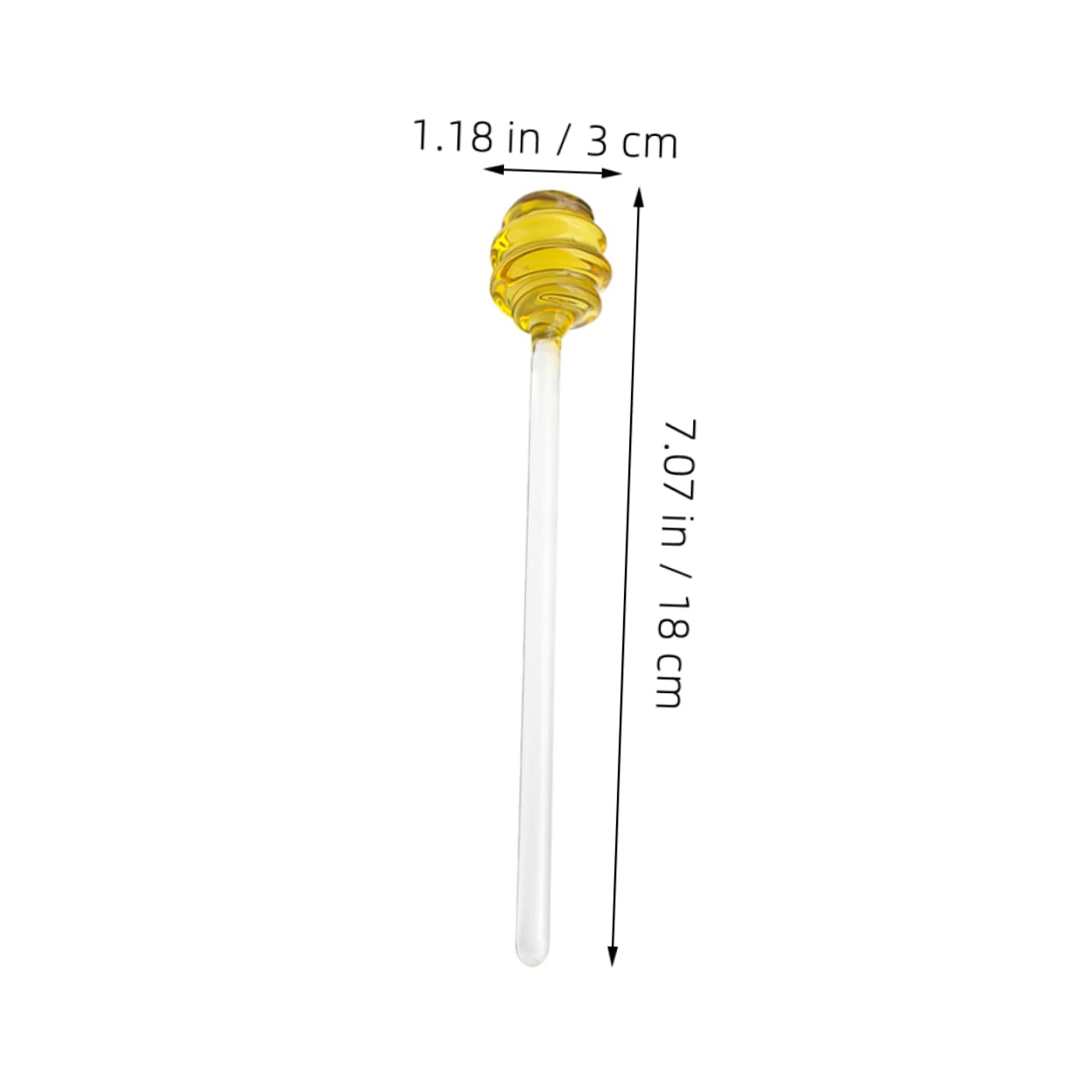 Cabilock 2pcs Long Handle Glass Stirring Rod Mixer Crystal Drink Stir Sticks Hot Chocolate Mixing Rod Milk Espresso Spoon for Party Bar Banquet