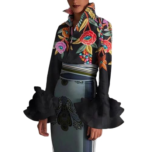 Bloom in Style with this Charming Button-Down Shirt