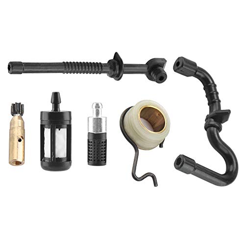 Atyhao Kettensägenölpumpe für MS180 MS170 018 017 Kettensägenölpumpe Schneckengetriebe Kraftstoffschlauch Filter Kit