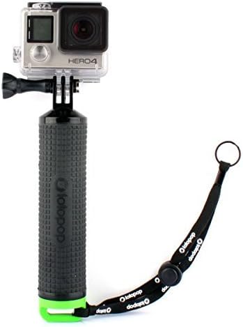 LOTOPOP Waterproof Floating Hand Grip for Gopro Hero 5 3+ 4 Session 3 - Handle Mount Accessories and Water Sport Pole for GeekPro 3.0 and ASX Action Pro Cameras Action Camera Accessories-White