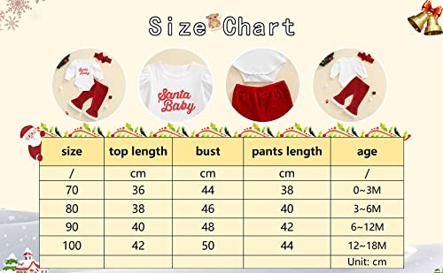 Kaipiclos Newborn Baby Girls Christmas Outfits Long Sleeve Solid Color Romper Velvet Flared Pants With Headband Fall Winter Clothes 0-3 Month #TOP6