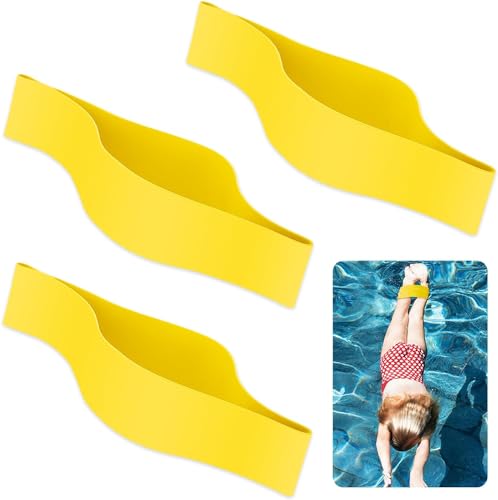 3 pezzi di gomma tirando caviglia cinghia per nuoto giallo caviglia bande nuoto nuoto ingranaggio per gambe resistenza esercizio forza nuoto attrezzature attrezzature accessori