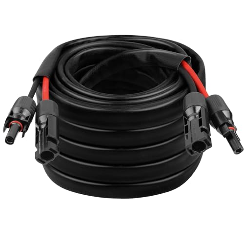 Rallonge pour panneau solaire 10 AWG de 12,2 m et fil PV avec connecteur étanche