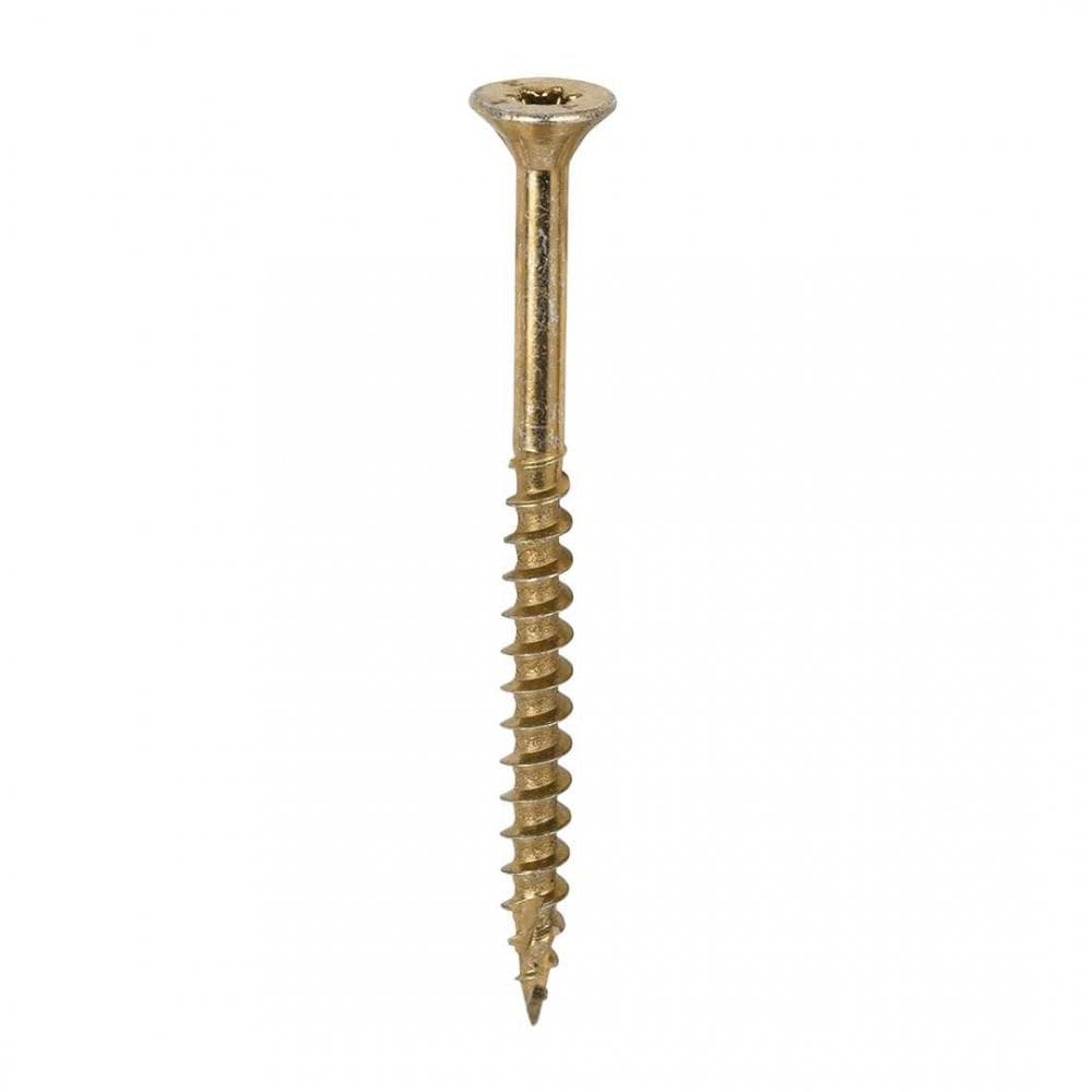 Timco C2 Clamp-Fix Multi-Purpose Premium Countersunk Woodscrews 6.0 X 80Mm (200 Box) Gold