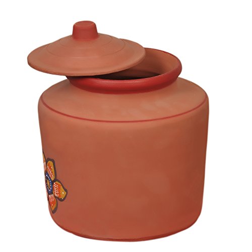 BROWNCLAY Water Pot (8LTR).Earthen Water pots Mitti ka Matka are unglazed, Handmade,Non Toxic and are Made on Potters Wheel