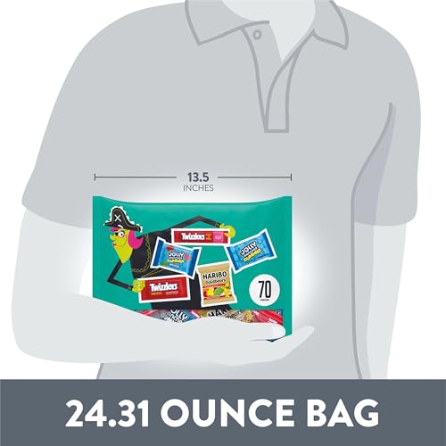 HARIBO, JOLLY RANCHER and TWIZZLERS Assorted Fruit Flavored, Halloween Candy Bag, 24.31 oz (70 Pieces) - Image 3