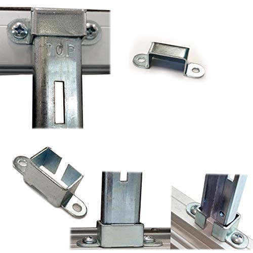 Showcase Interior Standard Clips, Display Case Bracket Channel Holder, Top & Bottom, 10 Pack