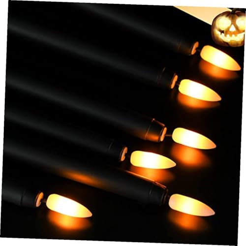 Bougies LED coniques noires securisees sans risque de feu pour decoration de table - 3