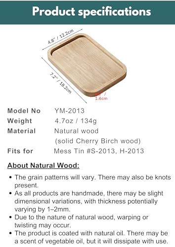 Tabla de Cortar de Madera Campingmoon 18.2x12.2x1.6 cm miniatura 5