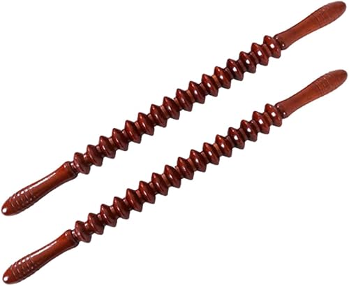 Miniatura 5 de Masaje completo - Varilla de yoga de madera para barra de yoga, masajeador de barra de rueda para espalda, cuello, pierna, cintura para relajación