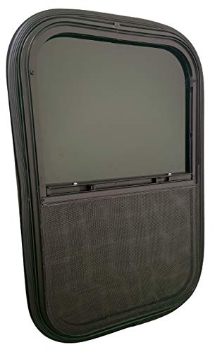 Vintage Technologies RV Window | 20\" W X 30\" H | Teardrop Vertical Slide | 1-1/2 Wall Installation kit Included | |
