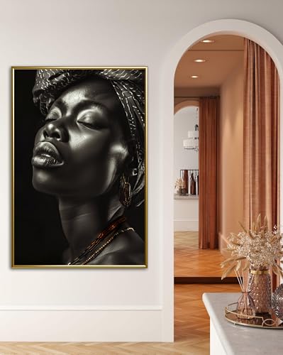 Art mural féminin Fille Noire, la solution pour réveiller un mur de chambre triste